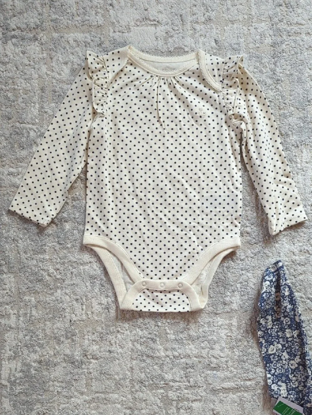 NWT Gap Two-Pack Long-Sleeve Floral & Polka Dot  Bodysuits Size 18-24 Months